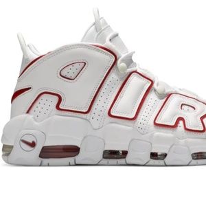 Nike varsity red and white uptempo